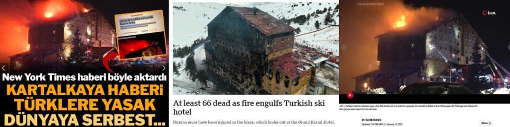 Kartalkaya Yangını Dünya Medyasında Yer Alırken, Türk Medyası Yasak Kararı Nedeniyle Sessiz Kaldı…