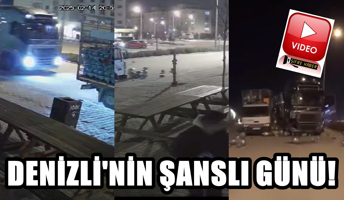 Denizli’de Tır, Park Halindeki Tüp Kamyonuna Çarptı…