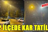 Denizli'nin 2 İlçesinde Kar Okulları Tatil Ettirdi...