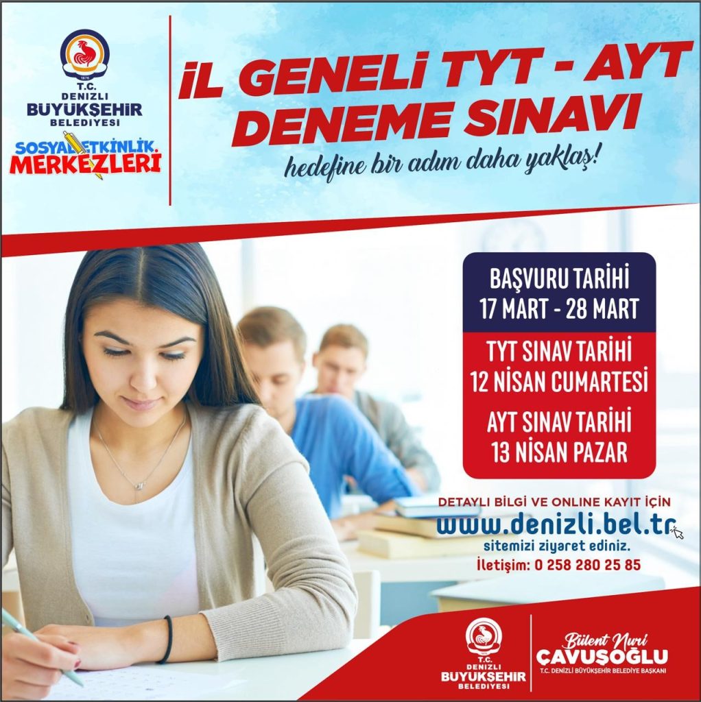 Büyükşehir’den Üniversite Adaylarına Ücretsiz Deneme Sınavı...