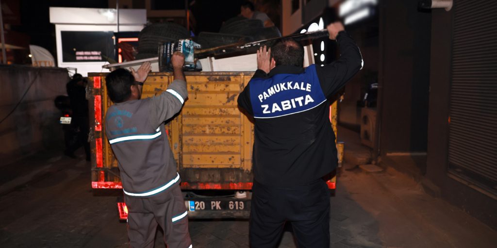 Pamukkale’de Kaldırım İşgallerine Karşı Sıkı Denetim... 