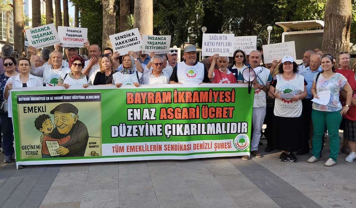 Denizli’de Emekliler İnsanca Yaşam İçin Alanlarda… 