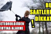 Denizli’ye Şiddetli Fırtına Uyarısı...