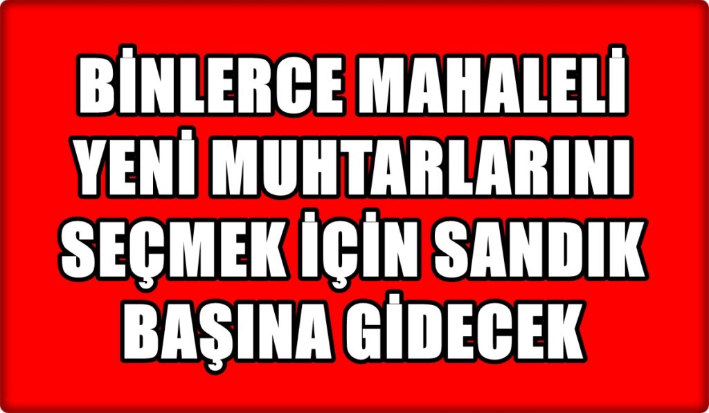 Denizli'nin Bu Mahallesi'nde Seçim Var...