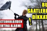 Denizli’ye Şiddetli Fırtına Uyarısı... 