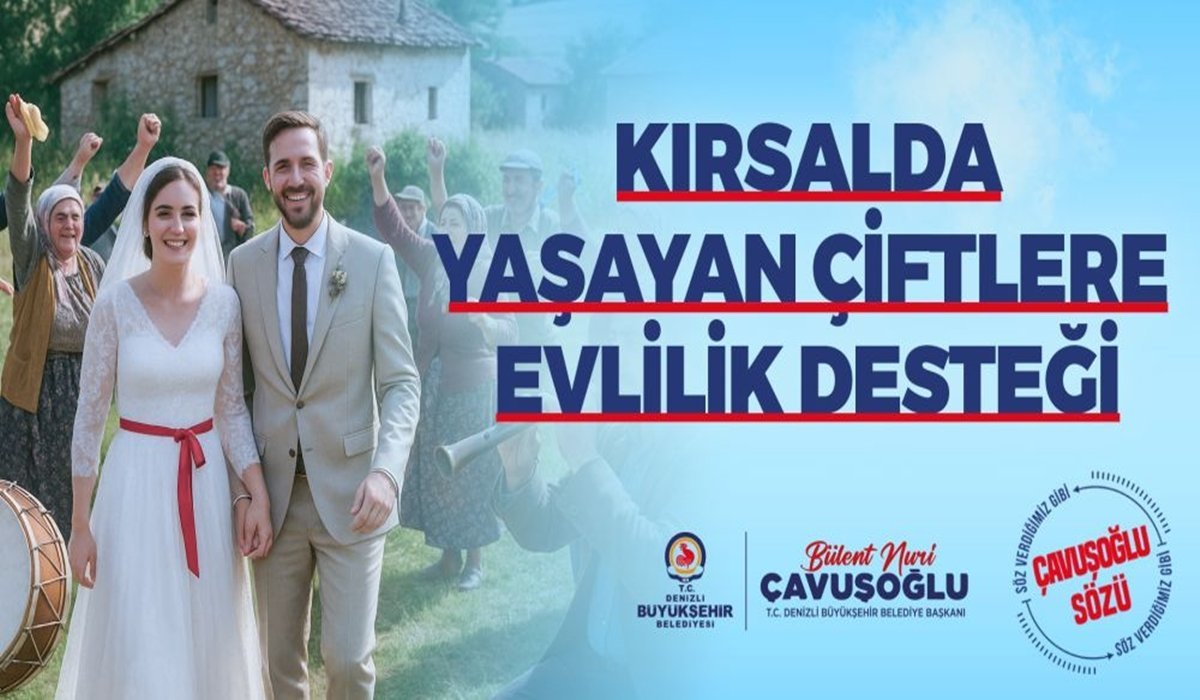 Denizli Büyükşehir’den Evlilik Masraflarına Destek… 