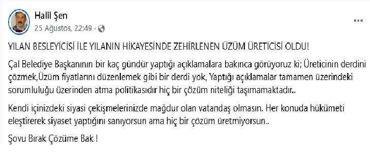Çal’da Siyaset Üzümden Yılana Kaydı...