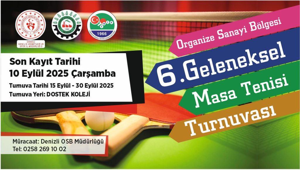 Denizli OSB’de Masa Tenisi Heyecanı Başlıyor...