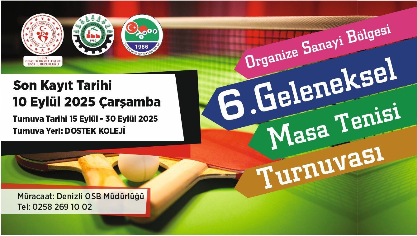 Denizli OSB’de Masa Tenisi Heyecanı Başlıyor… 