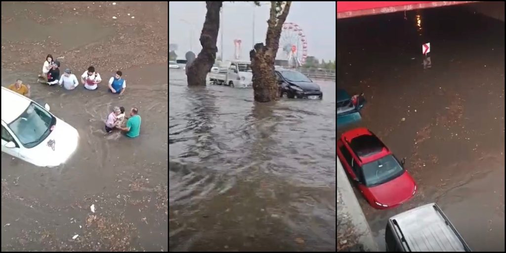 Denizli’de Alt Geçit Göle Döndü, Vatandaş Mahsur Kaldı...