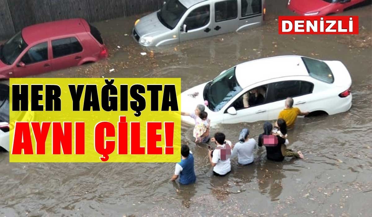 Denizli’de Alt Geçit Göle Döndü, Otobüs Devrilen Ağacın Altında Kaldı… 