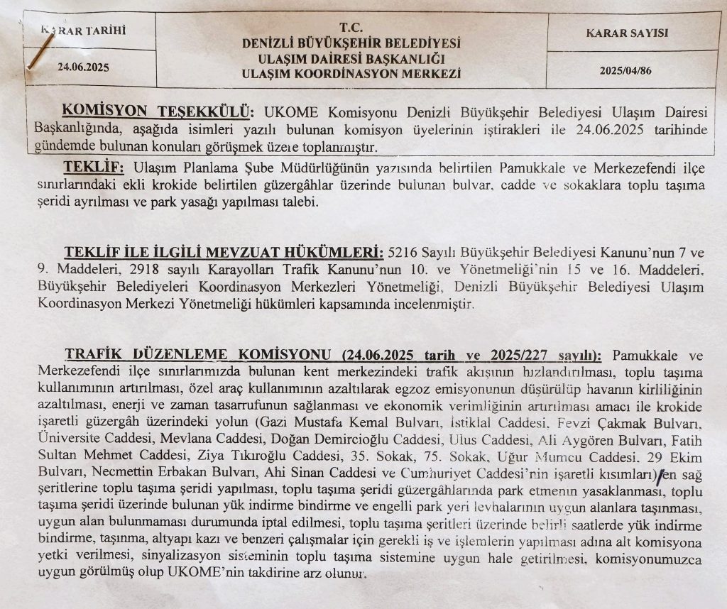 Denizli'de Tartışmalı 'Otobüs Yolu' Uygulamasının Sayısı Artırılacak...