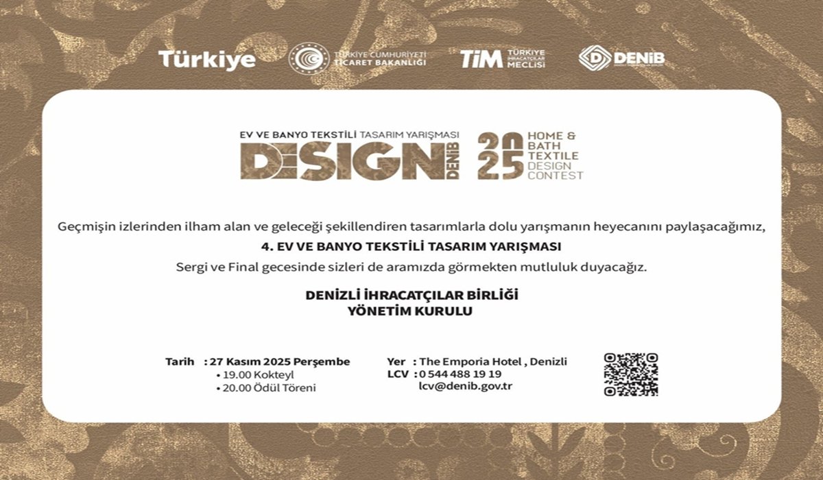 DENİB’den Design-Textile Contest 25 Tasarım Yarışması İçin Geri Sayım Başladı…