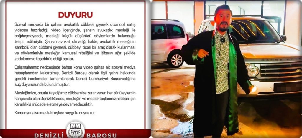 Denizli'de Cübbe Giyip, Araba Satmaya Çalışan Galerici Tepki Aldı...
