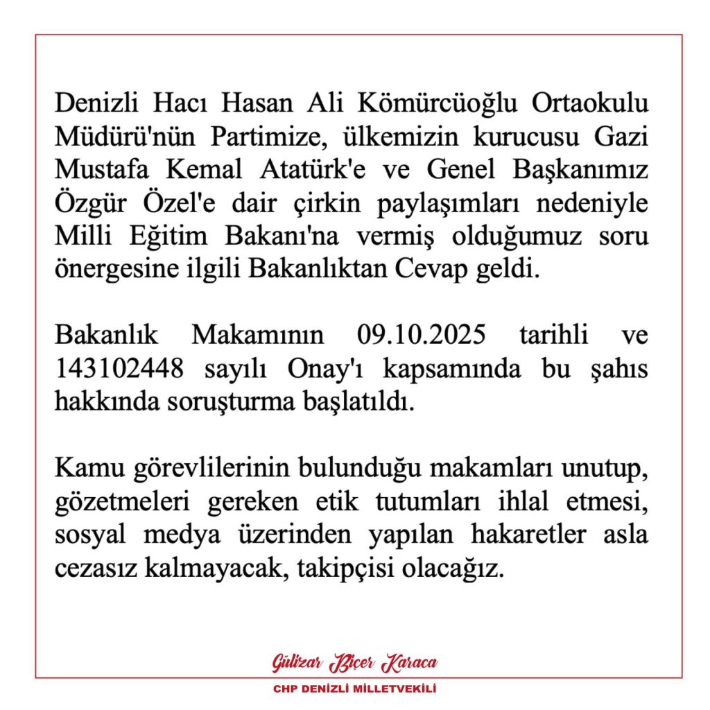 Denizli'deki O Müdür Hakkında Soruşturma Başlatıldı!