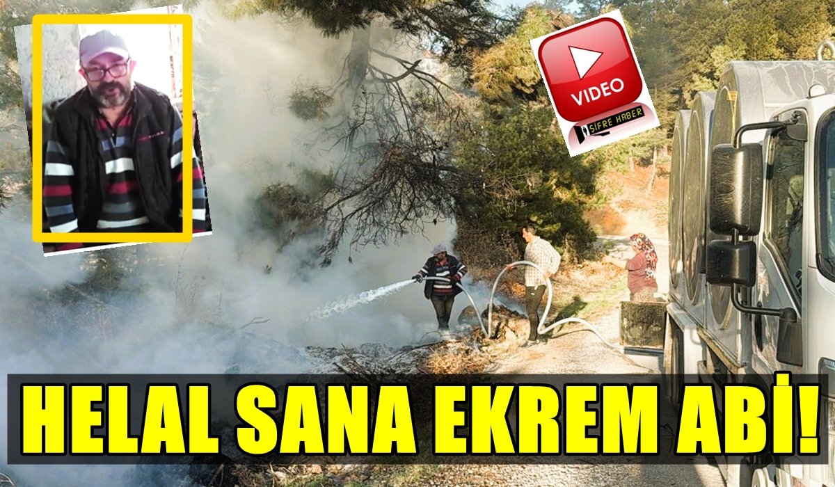 Denizli’de Alkışlanacak Olay: Orman Yangınını Hortumla Süt Sıkarak Önledi…
