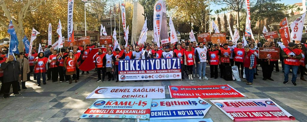 Denizli'de Meydanlara Çıkan Kamu Emekçilerinin Ortak Çığlığı: Tükeniyoruz...