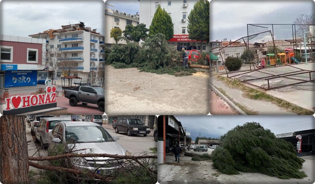 Denizli ve İlçelerinde Fırtına Paniğe Neden Oldu...