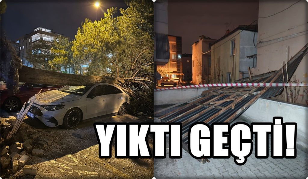Denizli'de Fırtına Kök Söktürdü, Çatı Uçurdu...