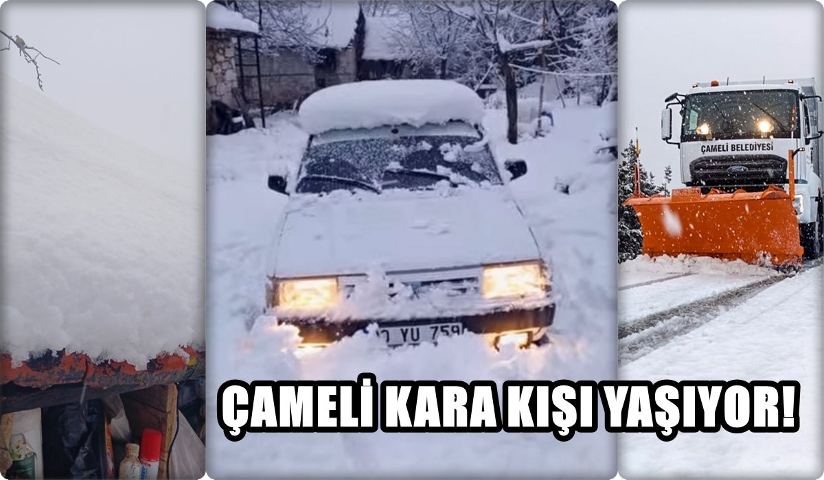Denizli-Çameli’de Kar Kalınlığı 25 Santimetreyi Buldu…