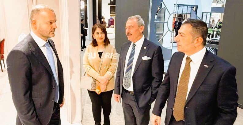 DTO Başkanı Erdoğan, Heimtextil Fuarı'na Katılan Denizli Firmalarını Ziyaret Etti...