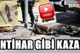 Denizlili Motosiklet Sürücüsünün Ölüme Gidişi Kameralara Takıldı...