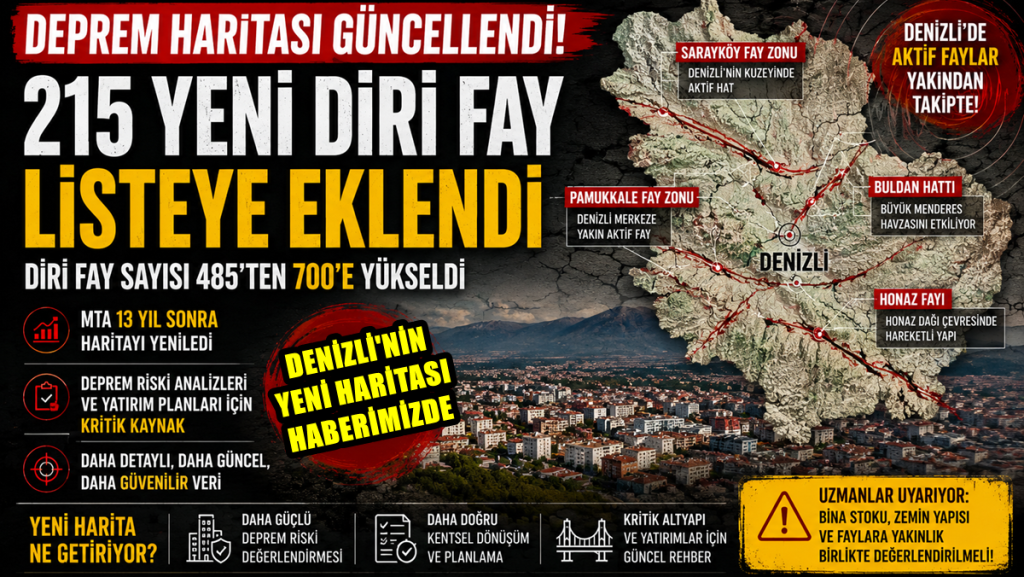 Türkiye’nin Diri Fay Envanteri Değişti, Denizli İçin de Yeni Dönem Başladı...