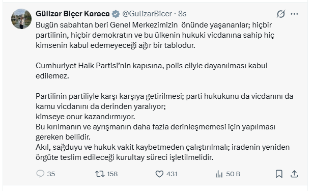 Özgür Özel'in Mesajından Sonra Karaca'dan Dikkat Çeken Hamle!