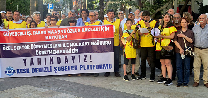 Denizli'de Öğretmenler Sesini Yükseltti: Barikat Değil, Çözüm İstiyoruz!
