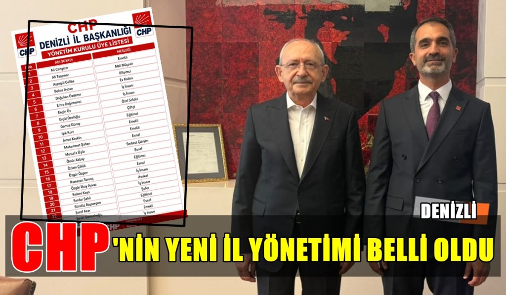 CHP Denizli’nin 24 Kişilik İl Yönetimi Kurulu Listesi Yayımlandı…