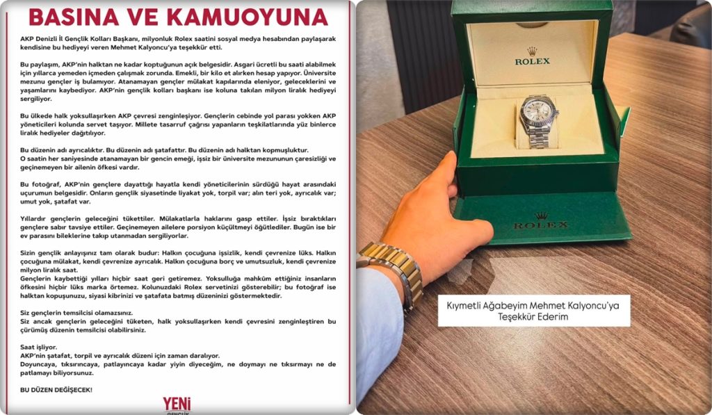 Türkiye, Denizli AK Parti Gençlik Kolları Başkanı'na Verilen Milyonluk Hediye Saati Konuşuyor...