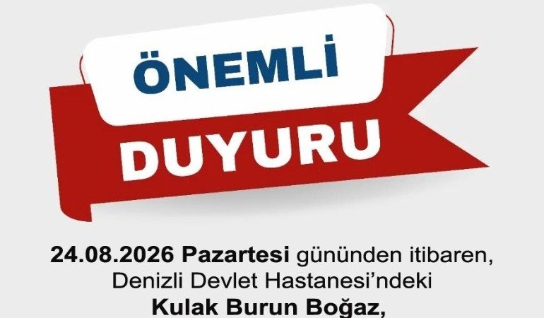 Denizli Devlet Hastanesindeki Bazı Bölümler Acil Durum Hastanesine Taşınıyor