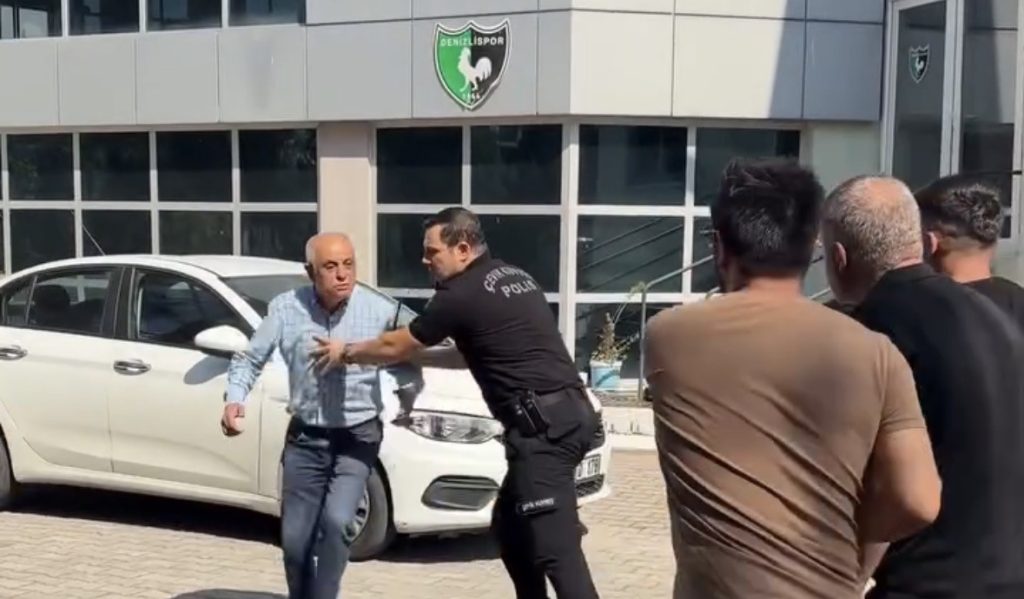 Denizlispor Tesislerinde Taraftarlar ile Başkan Arasında Gerginlik