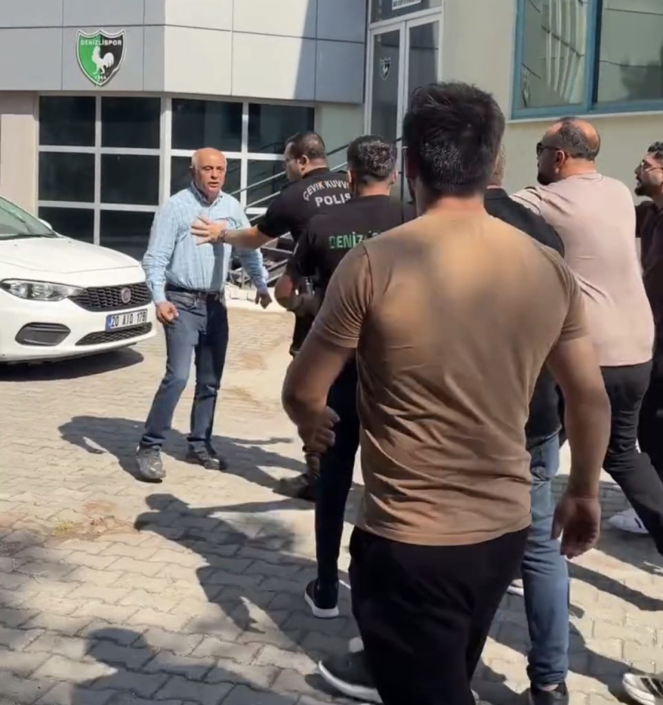 Denizlispor Tesislerinde Taraftarlar ile Başkan Arasında Gerginlik