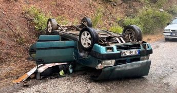 Takla Atan Otomobilde Baba Öldü, Kızı Yaralandı