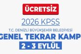 Denizli Büyükşehir'den KPSS Adaylarına Ücretsiz Genel Tekrar Kampı...