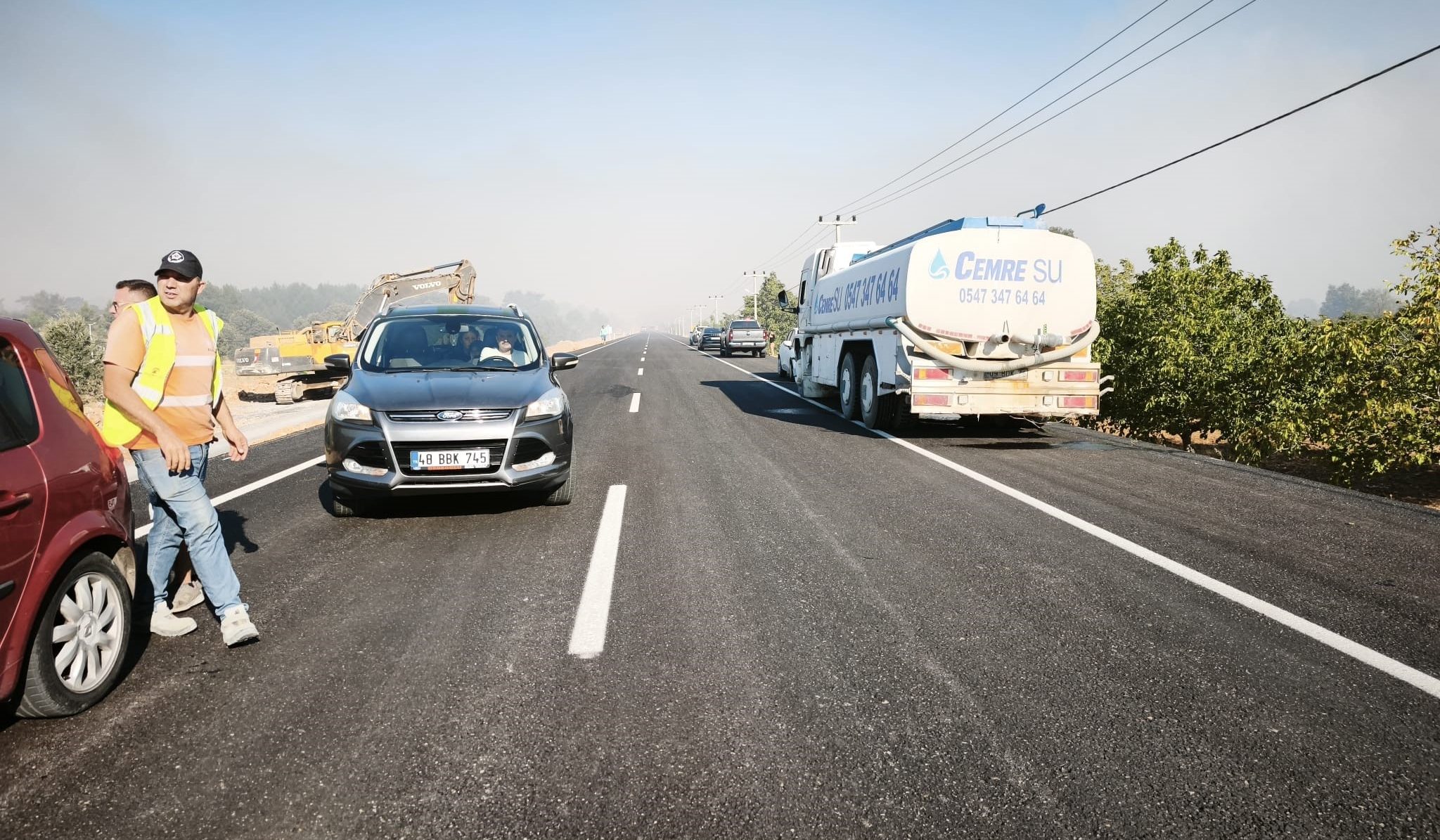 Denizli-Muğla Karayolu, Orman Yangını Nedeniyle Trafiğe Kapatıldı…