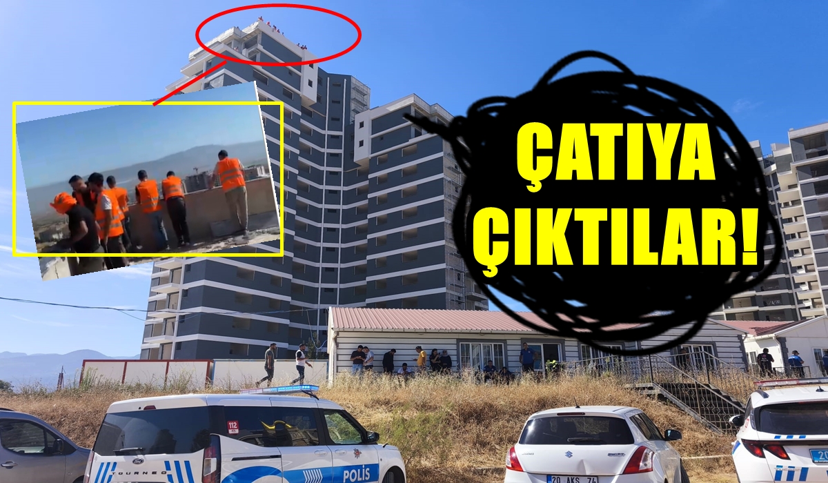 Denizli’deki 15 Katlı Rezidans İnşaatının İşçileri Eylem Başlattı…