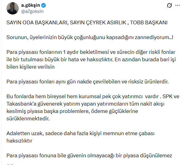 Denizli'nin Duayen İş İnsanı Ahmet Gökşin'den TOBB Başkanına Çağrı...