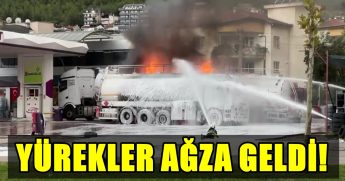 Denizli'de Akaryakıt İstasyonundaki Tanker Patladı...