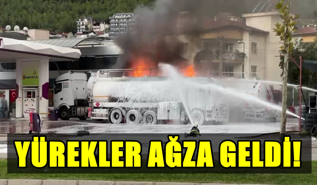 Denizli’de Akaryakıt İstasyonundaki Tanker Patladı…