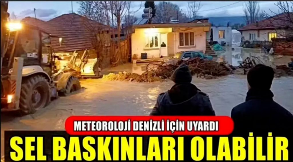 Denizli İçin Şiddetli Yağış ve Sel Baskını Uyarılı Yapıldı...